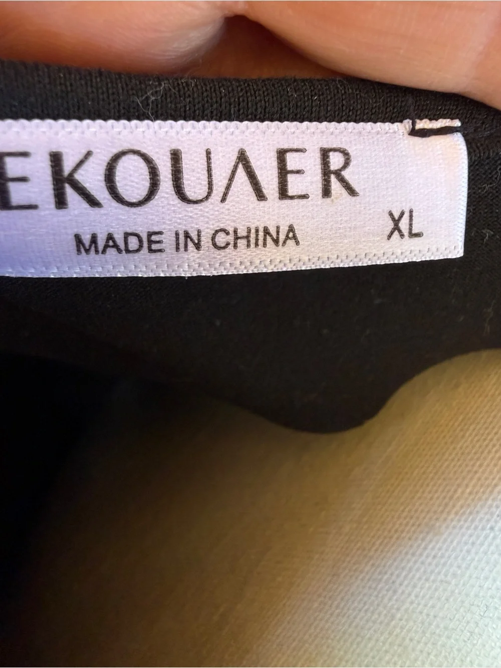 Ekouaer‎ Black Nightgown XL